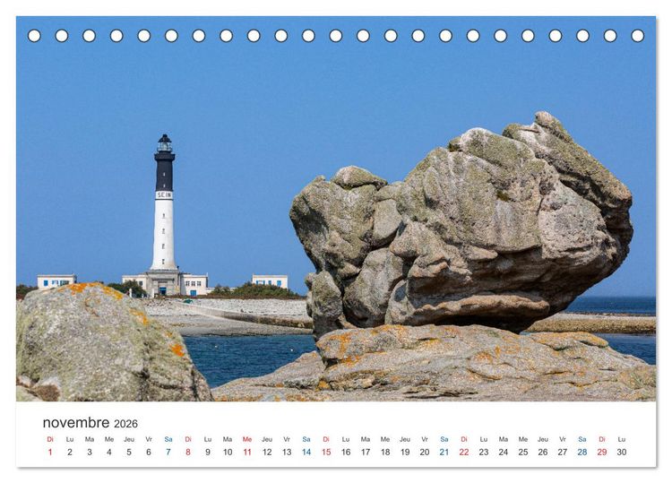Produktbild: Cornouaille &Agrave; la d&eacute;couverte du Sud-Ouest de la Bretagne (Calendrier de bureau 2026 DIN A5 vertical), CALVENDO calendrier mensuel