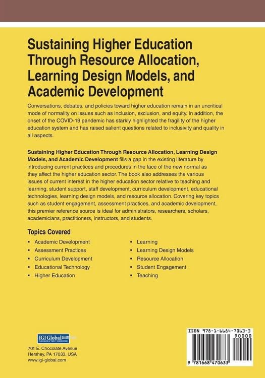 Produktbild: Sustaining Higher Education Through Resource Allocation, Learning Design Models, and Academic Development