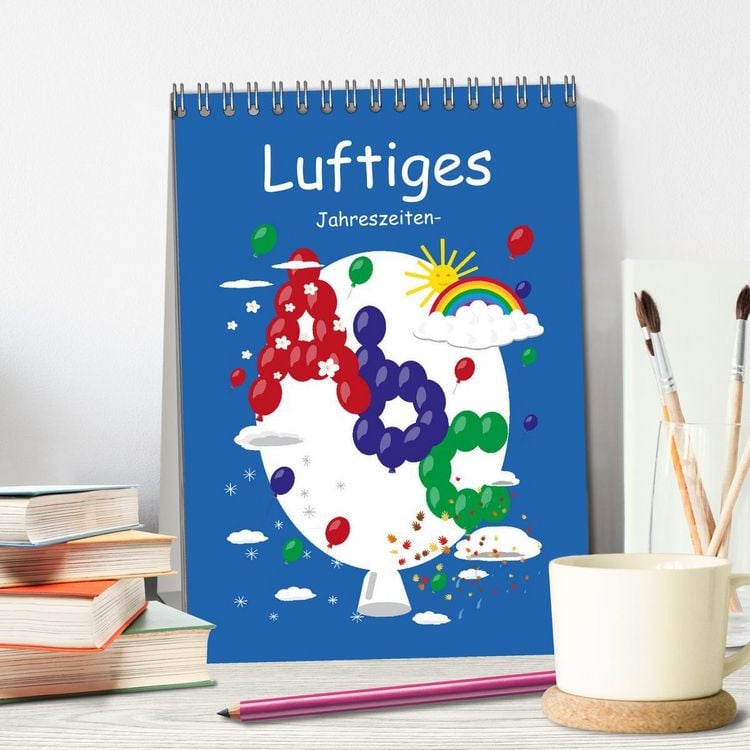 Produktbild: Luftiges Jahreszeiten-Abc (Tischkalender 2026 DIN A5 hoch), CALVENDO Monatskalender
