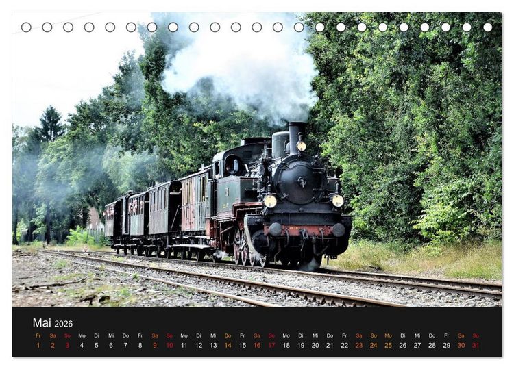 Produktbild: Dampflok-Nostalgie - 2026 schwergewichtige Lokomotiven (Tischkalender 2026 DIN A5 quer), CALVENDO Monatskalender