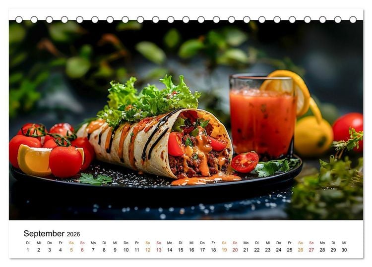 Produktbild: Fastfood - schnell, s&uuml;ndig, lecker (Tischkalender 2026 DIN A5 quer), CALVENDO Monatskalender