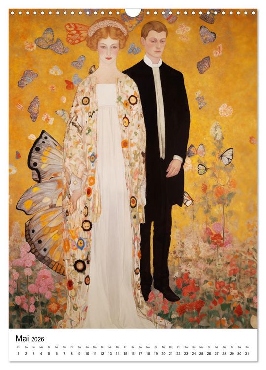 Produktbild: K&uuml;nstliche Impressionen. Ein Jahr in Klimts Natur. (Wandkalender 2026 DIN A3 hoch), CALVENDO Monatskalender