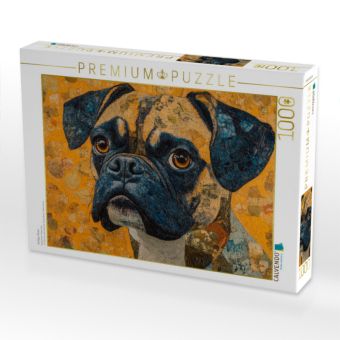 Produktbild: CALVENDO Puzzle Goldiger Boxer | 1000 Teile Lege-Gr&ouml;&szlig;e 64x48cm Foto-Puzzle f&uuml;r gl&uuml;ckliche Stunden
