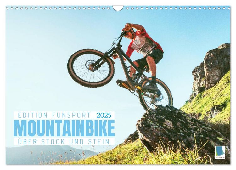Produktbild: Mountainbike - Über Stock und Stein: Edition Funsport (Wandkalender 2025 DIN A3 quer), CALVENDO Monatskalender