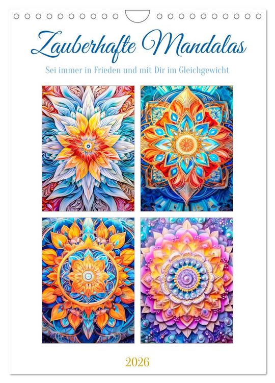 Produktbild: Zauberhafte Mandalas (Wandkalender 2026 DIN A4 hoch), CALVENDO Monatskalender
