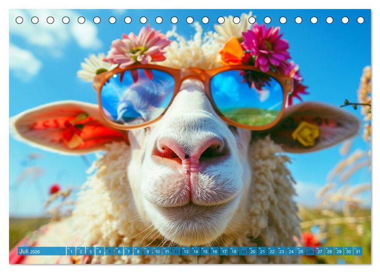 Produktbild: Witzige Tier-Selfies. Lustige Portraits aus der Tierwelt (Tischkalender 2026 DIN A5 quer), CALVENDO Monatskalender