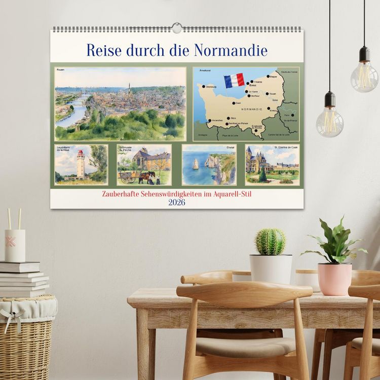 Produktbild: Reise durch die Normandie (Wandkalender 2026 DIN A2 quer), CALVENDO Monatskalender