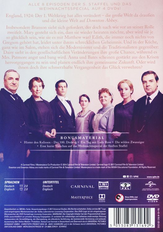 Downton Abbey - Staffel 5 [4 DVDs]