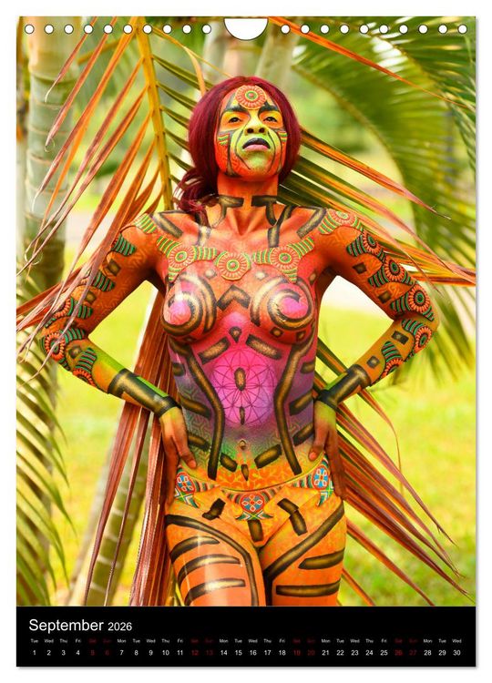 Produktbild: Equatorial Guinea Bodypainting Festival (Wall Calendar 2026 DIN A4 portrait), CALVENDO 12 Month Wall Calendar