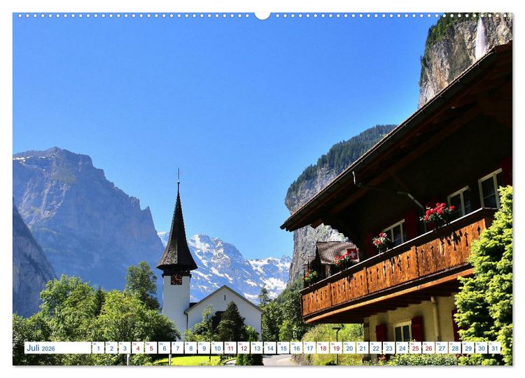 Produktbild: Schweizer Bergblicke (hochwertiger Premium Wandkalender 2026 DIN A2 quer), Kunstdruck in Hochglanz