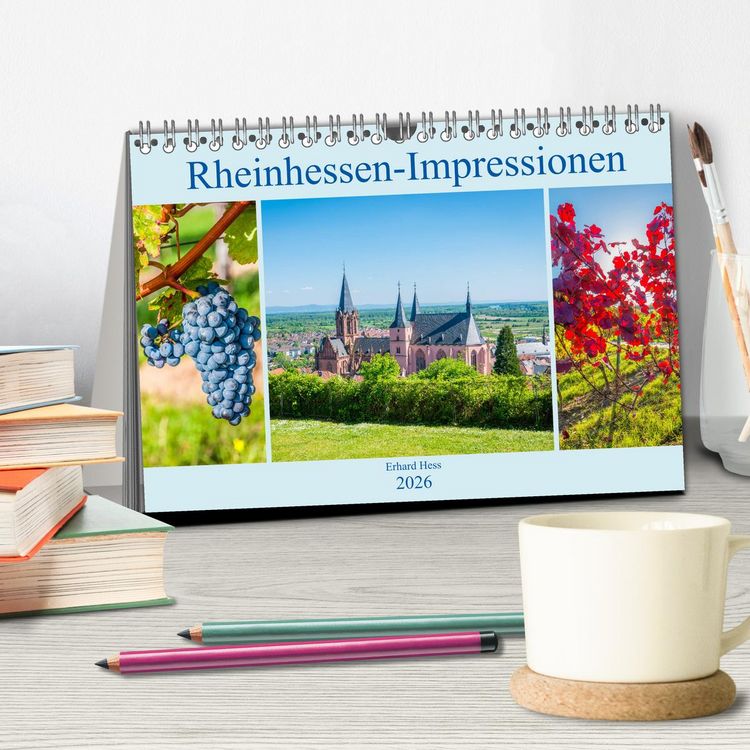 Produktbild: Rheinhessen-Impressionen (Tischkalender 2026 DIN A5 quer), CALVENDO Monatskalender