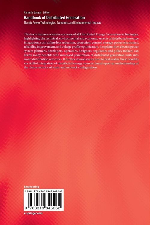 Produktbild: Handbook of Distributed Generation