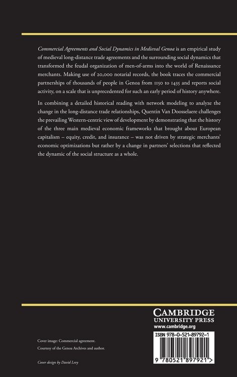 Produktbild: Commercial Agreements and Social Dynamics in Medieval Genoa
