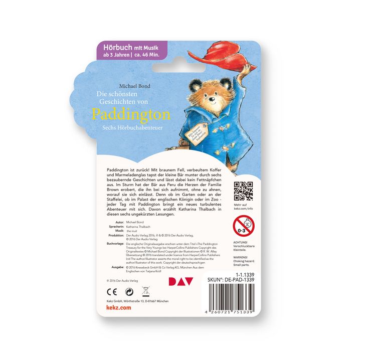 Produktbild: Die sch&ouml;nsten Geschichten von Paddington,1 Audio-Chip