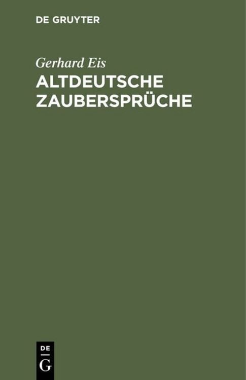 Produktbild: Altdeutsche Zauberspr&uuml;che