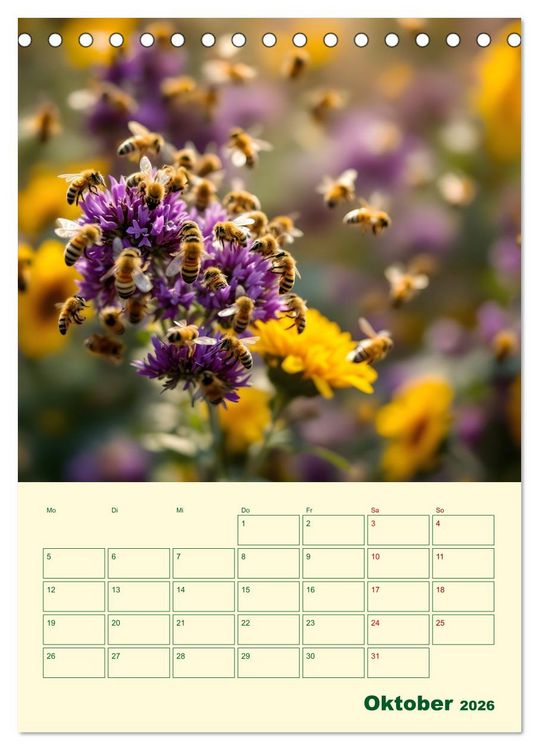 Produktbild: Bienenblick &ndash; Ein Jahr mit den Bienen (Tischkalender 2026 DIN A5 hoch), CALVENDO Monatskalender