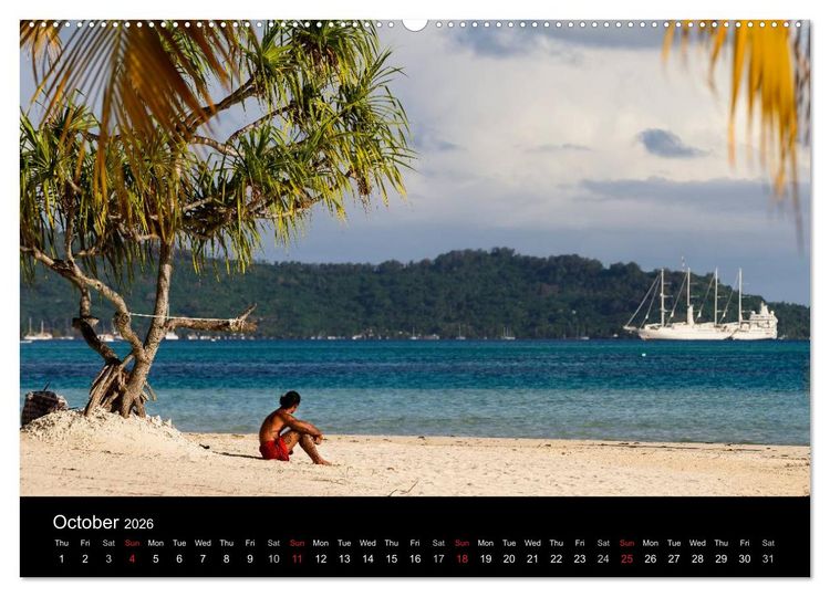 Produktbild: Bora Bora, Paradise islands (High Quality Premium Wall Calendar 2026 DIN A2 landscape),CALVENDO 12 Month Wall Calendar