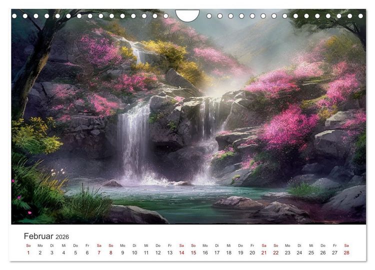 Produktbild: Kaskaden - Die Poesie des Wassers (Wandkalender 2026 DIN A4 quer), CALVENDO Monatskalender