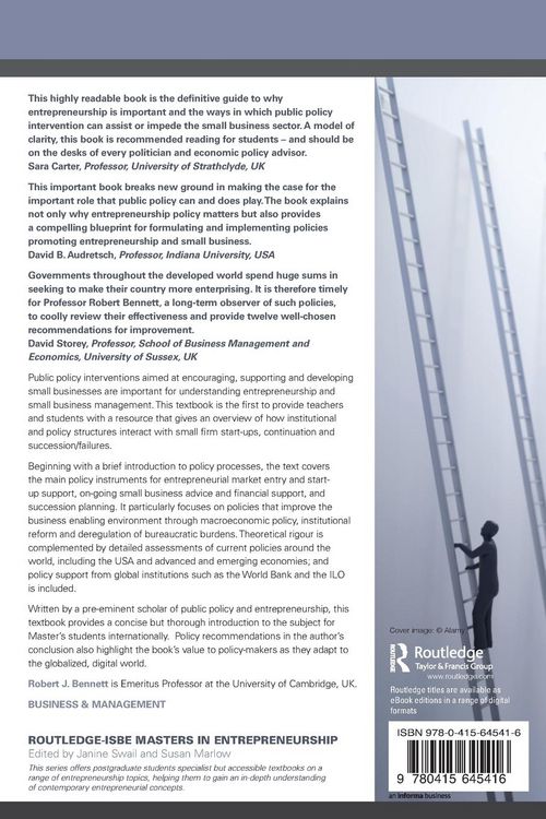Produktbild: Entrepreneurship, Small Business and Public Policy