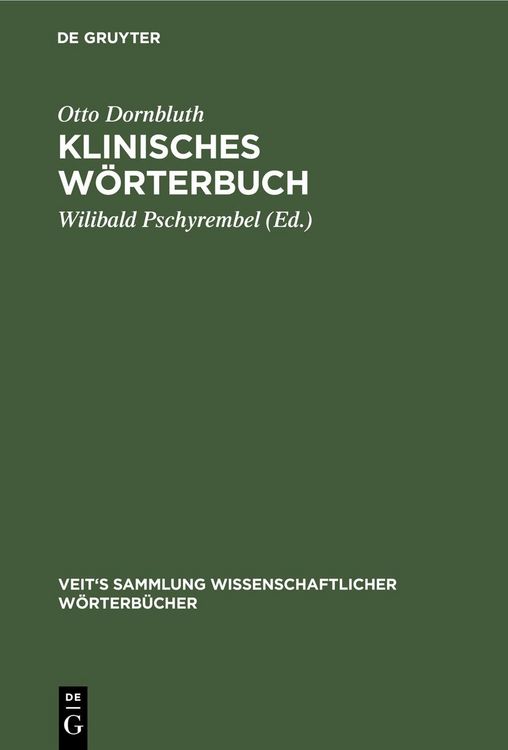 Produktbild: Klinisches W&ouml;rterbuch