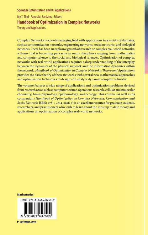Produktbild: Handbook of Optimization in Complex Networks