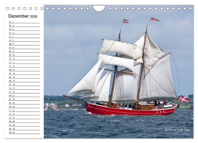 Produktbild: Traditionsschiffe auf der Ostsee (Wandkalender 2026 DIN A4 quer), CALVENDO Monatskalender