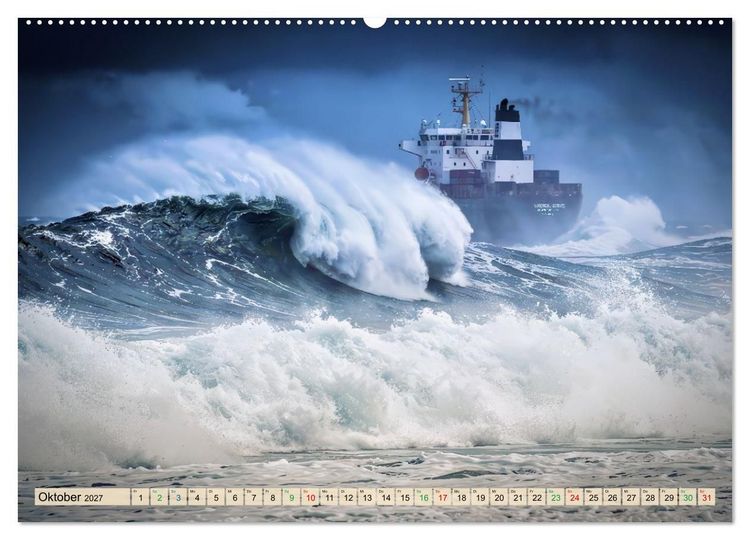Produktbild: Gef&auml;hrliche Brandung (hochwertiger Premium Wandkalender 2027 DIN A2 quer), Kunstdruck in Hochglanz