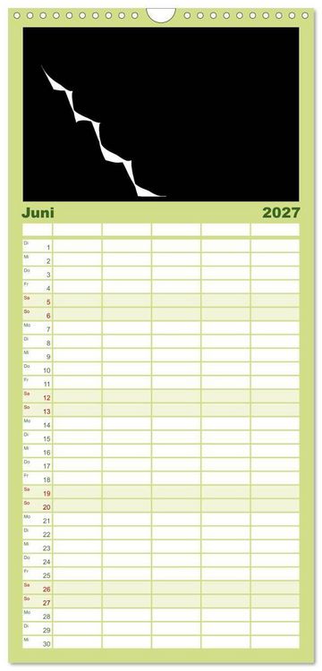 Produktbild: Familienplaner 2027 - Minimalistisch mit 5 Spalten (Wandkalender, 21 x 45 cm) CALVENDO