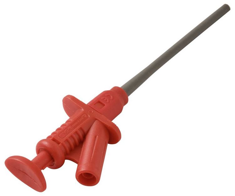 Produktbild: VOLTCRAFT MSK-122 rot Sicherheits-Klemmpr&uuml;fspitze Steckanschluss 4mm CAT II 1000V Rot