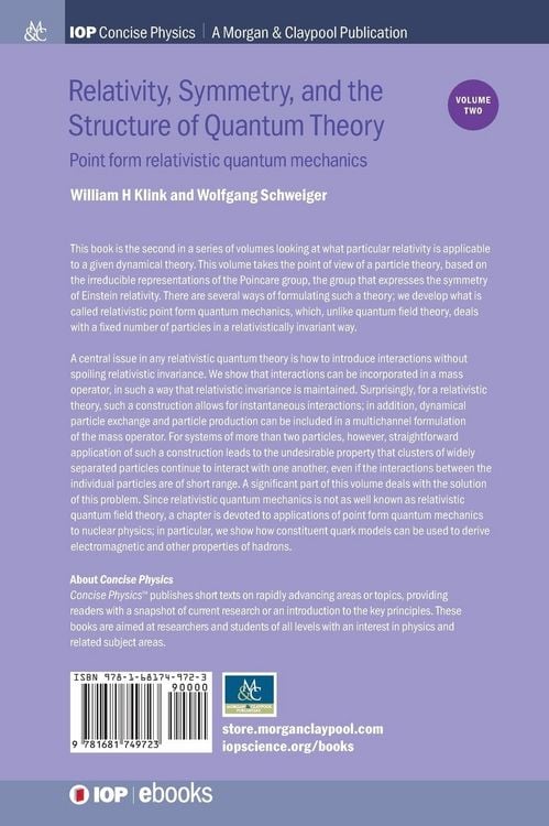 Produktbild: Relativity, Symmetry, and the Structure of Quantum Theory, Volume 2