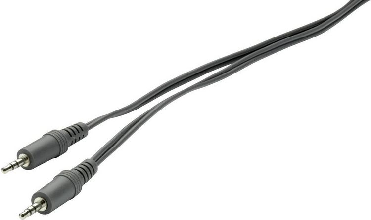 Produktbild: SpeaKa Professional SP-1301344 Klinke Audio Anschlusskabel [1x Klinkenstecker 3.5 mm - 1x Klinkenstecker 3.5 mm] 2.00 m Schwarz