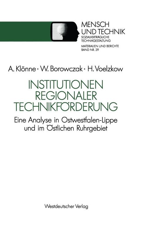 Bild vom Artikel Institutionen regionaler Technikförderung vom Autor Winfried Borowczak