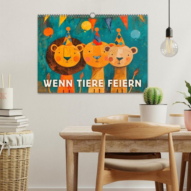 Produktbild: Wenn Tiere feiern (Wandkalender 2026 DIN A3 quer), CALVENDO Monatskalender