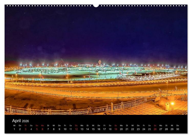 Produktbild: M&uuml;nchen bei Nacht (hochwertiger Premium Wandkalender 2026 DIN A2 quer), Kunstdruck in Hochglanz