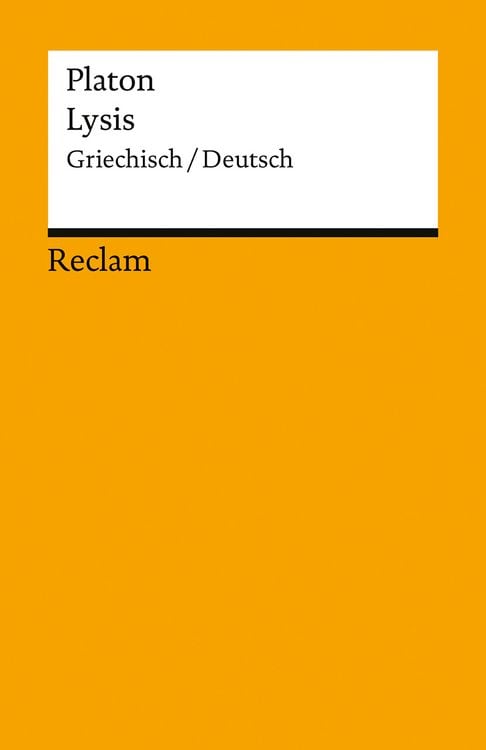 Produktbild: Lysis. Griechisch/Deutsch