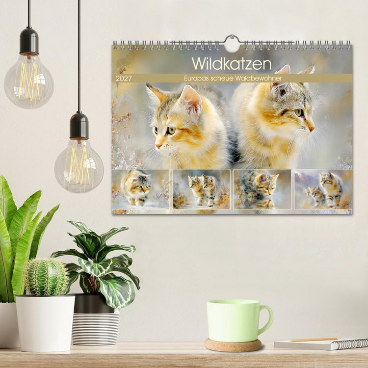 Produktbild: Wildkatzen. Europas scheue Waldbewohner (Wandkalender 2027 DIN A4 quer), CALVENDO Monatskalender
