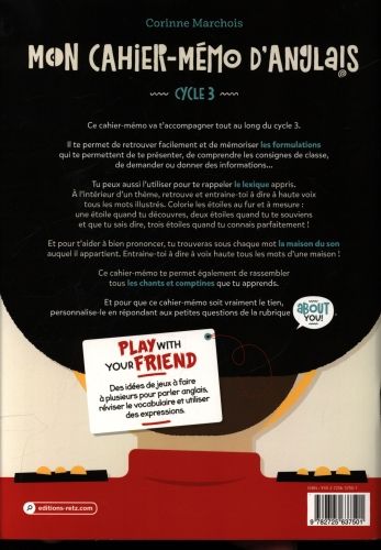Produktbild: Mon cahier m&eacute;mo d'anglais, cycle 3
