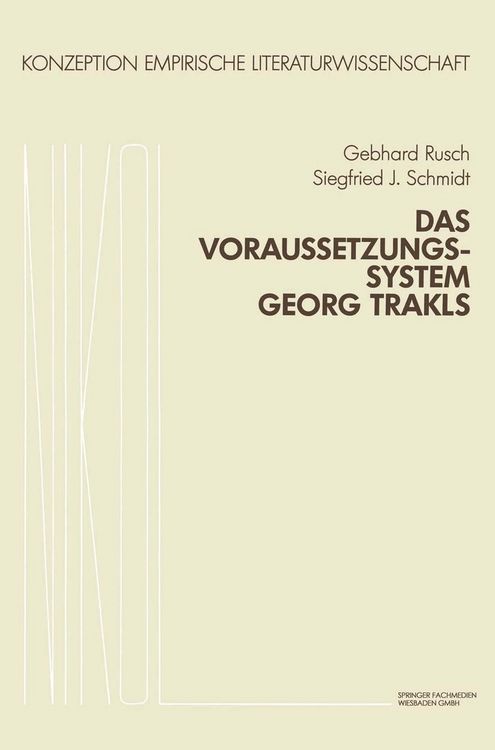Produktbild: Das Voraussetzungssystem Georg Trakls