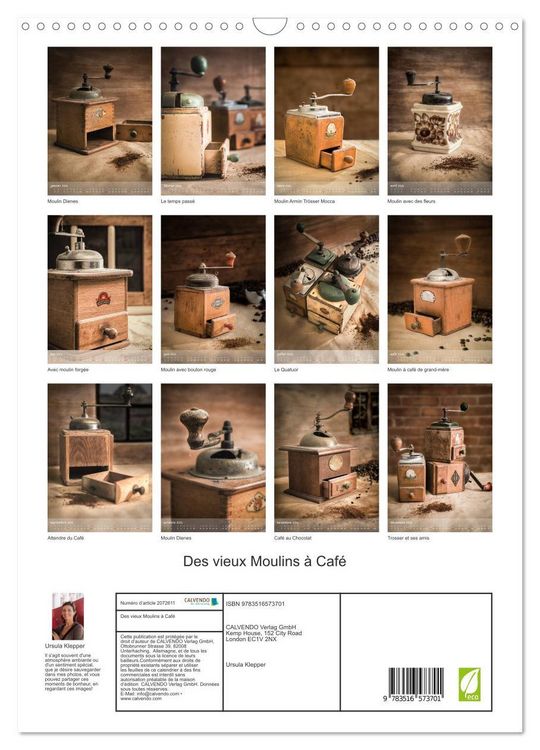 Produktbild: Des vieux Moulins &agrave; Caf&eacute; (Calendrier mural 2026 DIN A3 horizontal), CALVENDO calendrier mensuel