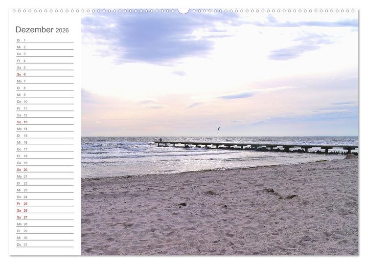 Produktbild: Fehmarn, R&uuml;gen und Usedom - Impressionen von den drei gro&szlig;en Ostseeinseln (Wandkalender 2026 DIN A2 quer), CALVENDO Monatskalender