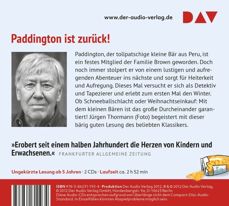 Produktbild: Mehr Geschichten von Paddington