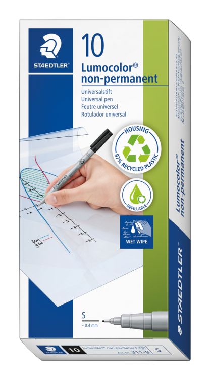 Produktbild: STAEDTLER Universalstift Lumocolor 311 non-permanent S, schwarz