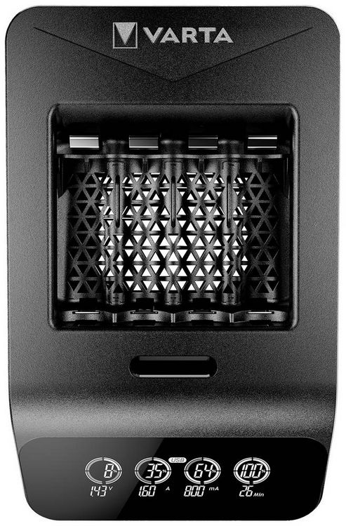 Produktbild: Varta LCD Smart Charger+ 4x 56706 Rundzellen-Ladeger&auml;t NiMH Micro (AAA), Mignon (AA)