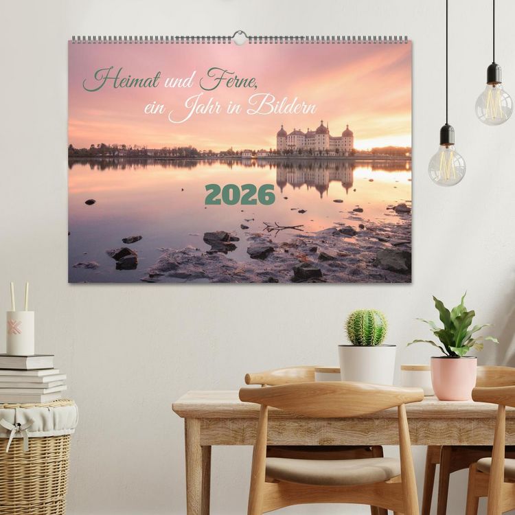 Produktbild: Heimat und Ferne, ein Jahr in Bildern (Wandkalender 2026 DIN A2 quer), CALVENDO Monatskalender