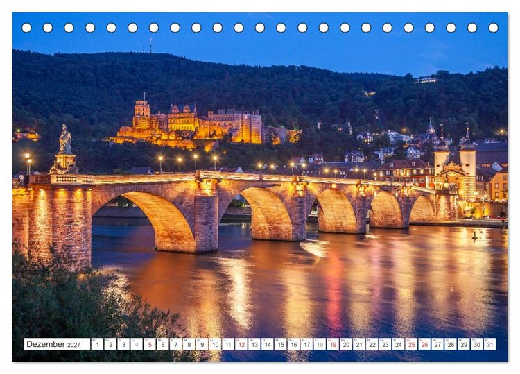 Produktbild: Baden-W&uuml;rttemberg - Heidelberg (Tischkalender 2027 DIN A5 quer), CALVENDO Monatskalender