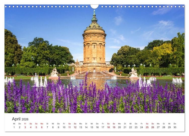Produktbild: Der Mannheimer Wasserturm (Wandkalender 2026 DIN A3 quer), CALVENDO Monatskalender