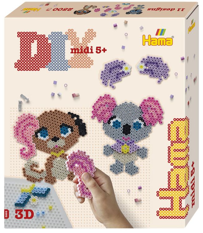 Produktbild: Hama B&uuml;gelperlen midi Tiersalon 2500 St&uuml;ck