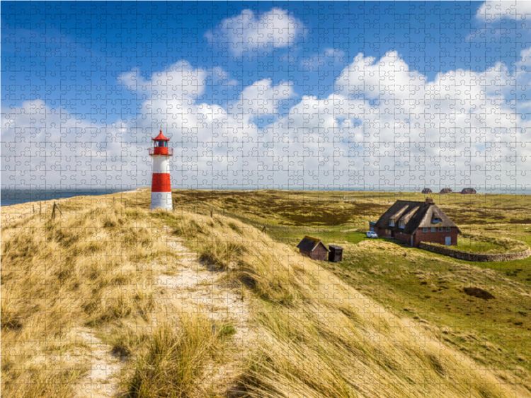 Produktbild: CALVENDO Puzzle Leuchtturm List-Ost auf Sylt | 1000 Teile Lege-Gr&ouml;&szlig;e 64x48cm Foto-Puzzle f&uuml;r gl&uuml;ckliche Stunden