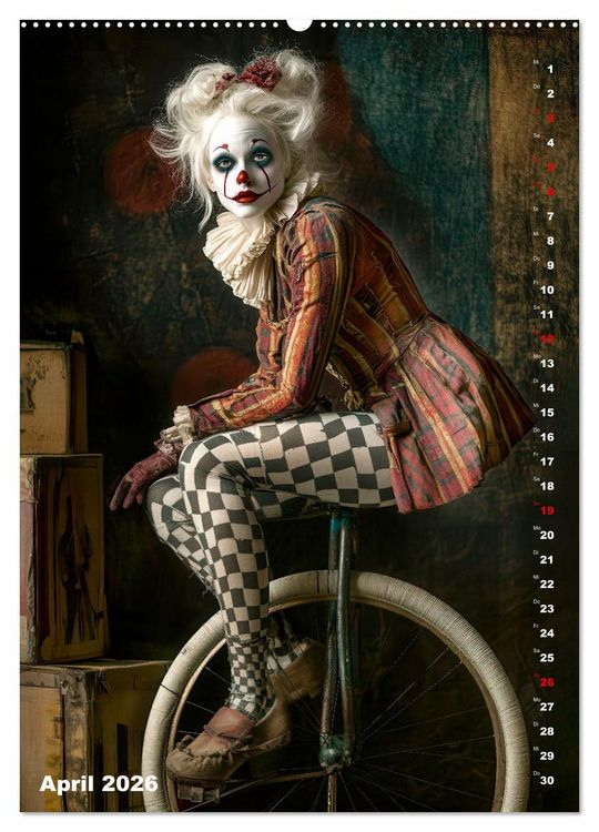 Produktbild: Clowngeschichten - Eine besondere Welt (hochwertiger Premium Wandkalender 2026 DIN A2 hoch), Kunstdruck in Hochglanz