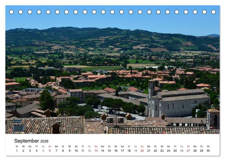 Produktbild: Gubbio - die mittelalterliche Stadt in Umbrien (Tischkalender 2026 DIN A5 quer), CALVENDO Monatskalender